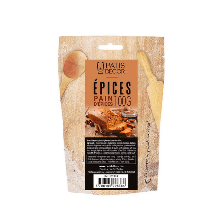 Épices pain d'épices 100g Patisdecor